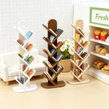 1pc Dollhouse Miniature Furniture Decor, Miniature Bookshelf, Bookshelf Model, Mini Picture Book Shelf, Tree-Shaped Pretend Play Toy, Micro Scene Decor, Mini Storage Rack, Micro Scene Photography Prop, Small Gift, Small Present - Miniature Bookshelves - View 16