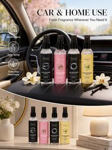 100ml Air Freshener Spray, Jasmine & Sea Breeze Fragrance, Long-Lasting & Aromatic, Alcohol-Free Deodorizer, Suitable For Car/Bedroom/Bathroom/Office/Home, 2-In-1 Body & Hair Refresher, Fresh Fruity Scent, Ideal For Outdoor Camping & RV, Suitable As Gift For Men & Women - Multicolor - View 6