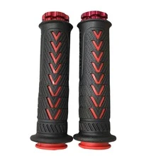 Universal Motorcycle Handlebar Grips | 22mm 24mm MX Gel Rubber Grips With CNC End Caps | Non-Slip Off-Road Motorcycle Handlebar Grips Full Set Suitable For Kawasaki Suzuki - A - View 15