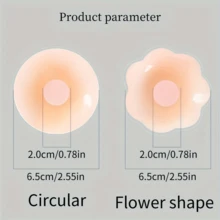 2/6/10/12pcs Reusable Seamless Silicone Nipple Covers, Invisible Self-Adhesive Anti-Protrusion Breast Pads, Comfortable Breathable Easy-To-Clean Lingerie Accessories For Women - Multicolor - View 4