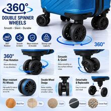 Optional 18/20/24/28 Inch ABS Spinner Wheels; 18 Inch Spinner Wheels Suitable For Carry-On Luggage; Detachable Handle Suitcase Also Available. - Navy Blue - View 3