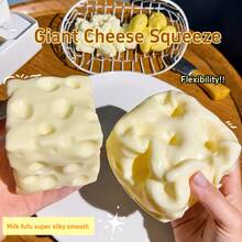This Square Cheese Slow Rebound Squishy Has A Realistic Design And Is Very Eye-Catching. Its Soft And Elastic Slow Rebound Texture Provides A Stress-Relieving Feeling When Squeezed, While Its Dense Texture Ensures Durability. Lightweight And Portable, It Is Perfect For Playing Outdoors And Makes A Fun Holiday Stress-Relief Gift. - Multicolor - View 3