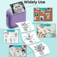 Mini Pocket Printer For Students, Portable Bluetooth Thermal Printer, Can Print Photos And Labels, Wireless High-Definition Instant Printing, Compact Learning Supplies, Birthday Christmas Gift - 彩色 - 查看 3