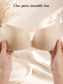 One Piece Wing Adhesive Invisible Strapless Bra, Wedding Bra, Anti-Slip Support Bra Accessory - Multicolor - View 4