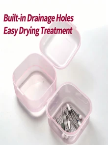 Nail Drill Bit Disinfection Box Double Layer Drainage Cleaning Box Nail Tool Soaking Storage Box Multiple Colors Available - Multicolor - View 4