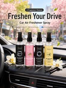 100ml Air Freshener Spray, Jasmine & Sea Breeze Fragrance, Long-Lasting & Aromatic, Alcohol-Free Deodorizer, Suitable For Car/Bedroom/Bathroom/Office/Home, 2-In-1 Body & Hair Refresher, Fresh Fruity Scent, Ideal For Outdoor Camping & RV, Suitable As Gift For Men & Women - Multicolor - View 1