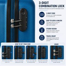 Optional 18/20/24/28 Inch ABS Spinner Wheels; 18 Inch Spinner Wheels Suitable For Carry-On Luggage; Detachable Handle Suitcase Also Available. - Navy Blue - View 2