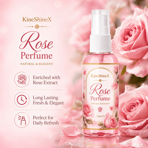 KineShineX Rose Car Air Freshener Spray, Natural Rose Extract Long-Lasting Floral Scent Air Freshener, Portable Car Odor Eliminator And Deodorizer, Fresh And Elegant Fragrance, Suitable For Sedan, SUV, Pickup Truck Interior, Universal Car Accessory