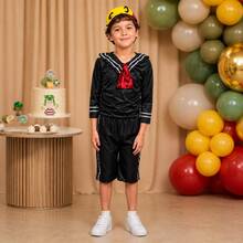 Disfraz Kiko Niño Marinero Vecindad Del Chavo Del 8 Fiesta, Cumpleaños - Marrón Mocha - Ver 1