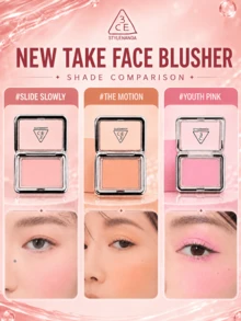 3CE Style Blush #Silky Peach Pink 4.5g, Fine Powder That Blends Smoothly Without Fallout, Softly Enhances Complexion, Suitable For Daily Light Makeup On All Skin Tones - #SLIDE SLOWLY - View 4