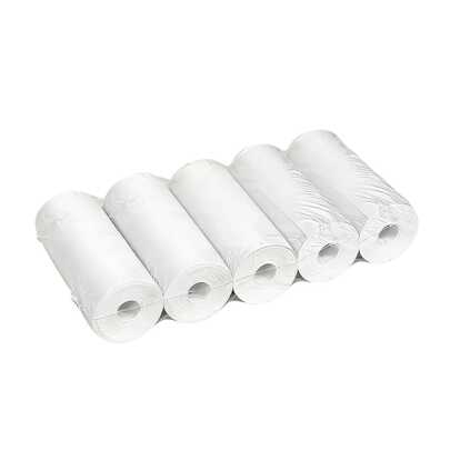 5 Rolos Papel Térmico 57x25mm Câmera Infantil Branco