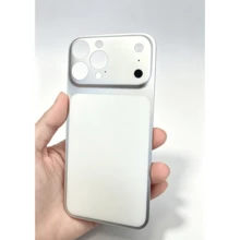 适用于 13 Pro/14 Pro/15 Pro Max/16 Pro Max 的银色软背膜，超薄保护膜，瞬间升级至 17 Pro Max，哑光表面防指纹，防刮擦 - 銀色 - 查看 9