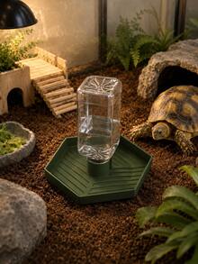 1pc Automatic Water Dispenser, Suitable For Reptiles, Tortoises, Turtles, Bearded Dragons, Lizards, Reptile Water Bowl, Can Maintain Water Supply For 7 Days - Automatic - View 1