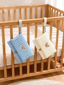 Cute Bear Portable Foldable Diaper Storage Bag, Hanging Multi-Compartment Organizer Bag, Suitable For Baby Wipes And Travel Essentials - Multicolor - View 3