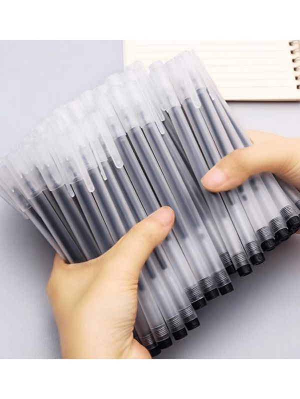 22 Buah Pulpen Transparan Kreatif dengan Lapisan Buram, Tersedia dalam Warna Hitam, Merah, dan Biru, Pulpen Alat Tulis Kantor, Untuk Sekolah, Kantor, dan Toko Alat Tulis