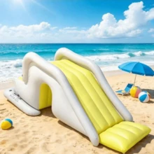 Accesorios Inflables para Piscina Tobogán Grande Antivuelco, Adecuado para Piscinas de Múltiples Tamaños - A - Ver 6