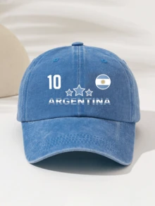 1顶时尚简约水洗棒球帽，印有“ARGENTINA”字样，是馈赠亲友的理想礼物，四季皆宜的高品质装饰品，复古美式运动风格，是女性、节日和假日的必备单品。 - 水洗棒球帽 - 查看 9