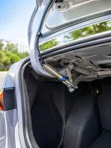 Resorte de soporte ajustable de metal azul para la tapa del maletero del automóvil, dispositivo de elevación de la tapa del maletero, accesorio automotriz esencial, adecuado para sedanes sin asistencia de elevación hidráulica, accesorio de automóvil práctico - Multicolor - Ver 5