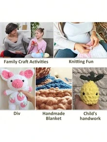 EDCUEBE7 3/10 Rolls 25g Knitted Yarn For DIY Knitting, Hand Knitting, Sewing Fabric, Crochet Yarn, Suitable For Beginners And Moms - 25g Braided Line - View 5