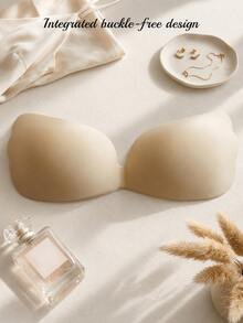 One Piece Wing Adhesive Invisible Strapless Bra, Wedding Bra, Anti-Slip Support Bra Accessory - Multicolor - View 2