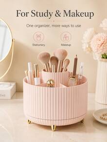 360° Rotating Desktop Organizer, Large Capacity Multi-Compartment Pen Holder And Office Supplies Storage Box, Suitable For Pencils, Makeup Brushes And Jewelry, Back To School Supplies, Home Essentials, School And Office Desktop Accessories - Multicolor - View 11