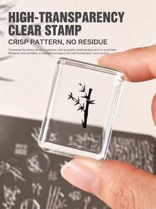 High Clear Square Silicone Nail Stamper Set Include Frosted Scraper, Stamper,Transparent Storage Box - White - View 1