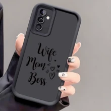 Creative Slogan Heart Full Coverage Anti-Drop Phone Case Thick Anti-Slip Protective Cover Compatible With IPhone Honor Galaxy - Black - View 2