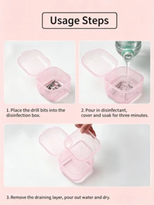 Nail Drill Bit Disinfection Box Double Layer Drainage Cleaning Box Nail Tool Soaking Storage Box Multiple Colors Available - Multicolor - View 6