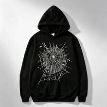 NEW Hip Hop Spider Y2k Pullover Hoodie Suitable For Autumn And Winter, Casual Pullover Sweatshirt, Loose Fit,Unisex, Perfect For Sports And Daily Wear - Black 1 - View 11