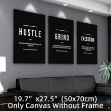 3pcs Modern Minimalist Black & White Inspirational Quote Frameless Canvas Posters, Mood-Boosting Decorative Wall Art, Waterproof Canvas Wall Decor, Inspirational Theme Posters, Suitable For Bedroom, Living Room, Office, Dining Room - 111 - View 6