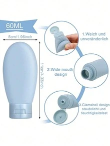 6pcs Travel Refillable Bottles, Suitable For Gel And Shampoo, Leak-Proof, Applicable For Gel, Shampoo, Lotion, Body Wash, Hand Soap And Cosmetics - Multicolor - View 5