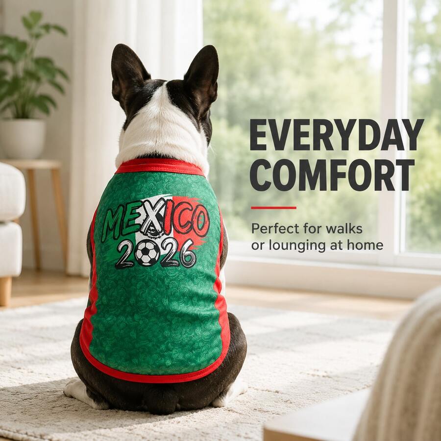 1 pièce Maillot de football pour animaux de compagnie Coupe du Monde du Mexique, imprimé drapeau en forme de cœur, schéma de couleurs vert & rouge, gilet sans manches, convient aux petits chiens et chats, parfait pour regarder les matchs, les fêtes et les promenades quotidiennes, tenue de style patriotique sportif, excellent cadeau pour les fans de football - Vert - Voir 1