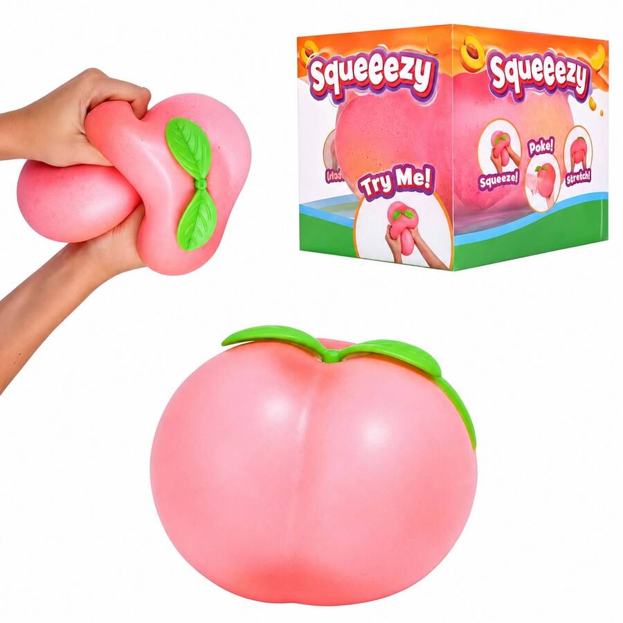 Jumbo ORBs Toymen Dous Easy Sqweezy 超大號大桃子捏捏樂 創意逼真巨型桃子擠壓玩具 慢回彈 超黏手感 大水果壓力紓壓發洩神奇玩具 生日禮物 節日禮物 完美禮物 - 彩色 - 查看 1