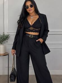 Women's Elegant And Modern Long-Sleeved Tulle Blouse And Top Set With Mock Collar - 襯衫和上衣套裝 - 查看 6