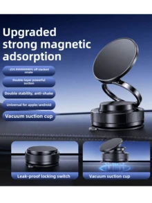 2026 New High-Strength Magnetic Car Phone Mount With Rotatable Vacuum Suction Cup, Multi-Function Car Navigation Holder, Advanced Technology - H - View 9
