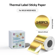 1 Roll 1.96'' X 1.96'' Thermal Gold Holographic Labels For Phomemo M220 M110 M108 M250 M260 M221 M120 M200 M150 Thermal Label Maker, Round Sticker For Home, Office, School, Store, Easy To Use - View 11