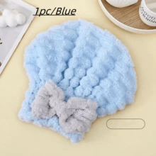 1 pieza/Toalla para el cabello súper absorbente, secado rápido del cabello húmedo, diadema, gorro, toalla de baño, toalla para cabello largo, adecuada para mujeres con cabello grueso. - Multicolor - View 13