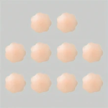 2/6/10/12pcs Reusable Seamless Silicone Nipple Covers, Invisible Self-Adhesive Anti-Protrusion Breast Pads, Comfortable Breathable Easy-To-Clean Lingerie Accessories For Women - Multicolor - View 11
