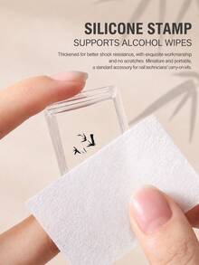 High Clear Square Silicone Nail Stamper Set Include Frosted Scraper, Stamper,Transparent Storage Box - White - View 7