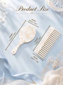 Women's Personalized Folding Comb Mirror, Customized Name Pocket Hairbrush With Mirror, Travel Portable Makeup Accessory, Bridesmaid Gift - Multi-color - Gold Foil Square Acetate Comb - View 9