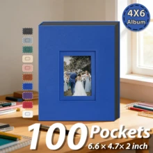 Photo Album 4x6 100/300/500/800 Pockets With Leather Hardcover Cover, Large Photo Album Binder Book With 80Pcs Pages For Family Travel Wedding Baby Gifts - Blue - View 11
