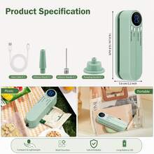 Space-Saving Kitchen Gadget Duo: Cordless Food Processor & Portable Bag Resealer For College Dorms & Small Apartments,Chip Bag Sealer,Food Saver Machine,Coffee Storage,Kitchen Gadgets 2026,Kitchen Essentials,Coffee Bar Essentials,Dorm Room Stuff - Multicolor - View 10