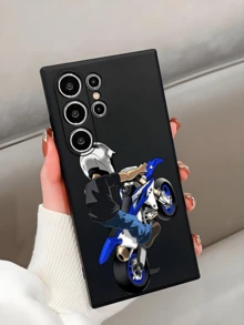 酷炫機車騎士防滑防摔黑色手機保護殼，相容 iPhone、Honor、Galaxy A04e/A05s/A13/A14/A15/A34/A35/A50/A52/A53/A54/S21/S22/S23/S24/S25/S25Ultra/6A/7A/8A/12T/13T/14T - 黑色 - 查看 3