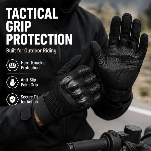 1 Pair Tactical Motorcycle Gloves, Touchscreen Compatible, Outdoor Riding Anti-Slip Wear-Resistant Full Finger Protection, Unisex For Cycling/Climbing/Combat Training/Motorcycle/Motorbike Breathable Gloves