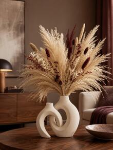 2件組波希米亞風杏色樹脂花瓶，適用於各種風格場景裝飾與攝影佈置 - 多款 - 查看 3