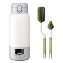YKV Portable Baby Bottle Warmer With Cleaning Brush Set, 17oz Rechargeable Milk And Water Heater, USB-C Battery Powered With Temperature Display, Suitable For Travel, Home, Car - H111 - View 10