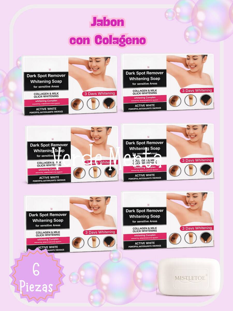 Skin Lightening Soap Whitening Armpits Knees And Sensitive Areas With Collagen Moisturizing Soap Collagen Whitening Lightening Soap Lech Aichun Beauty Body And Facial Lightening Soap Removes White Spots - 6 件 - 查看 1