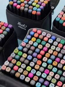 12/24/36/48/60/80 Colors Dual Tip Professional Marker Pen Set - Versatile Brush Pens For Painting, Sketching, Cardboard Comic Design - Unleash Your Artistic Talent, Back To School - Multicolor - View 5