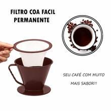 Porta filtro para café com coador permanente kit - Multicolorido - Visão 4