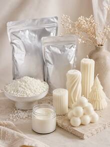 100g/200g/500g/1kg 大豆蠟片，DIY手工蠟燭製作原料，蠟燭製作材料，手工香氛蠟燭，芳香療法蠟燭製作，容器蠟燭，蠟燭罐，居家香氛手工藝 - 鋁袋大豆蠟-1PC - 查看 9